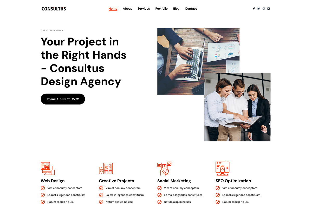 Consultus Business Consulting Theme, a WordPress Template by MatchThemes (Photo 3 of 5)