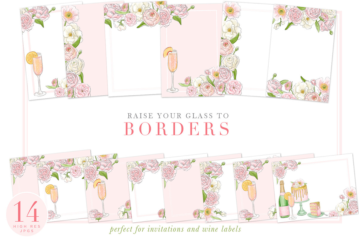 Bubbly and Blooms Design Elements, an Illustration by Relish Designs (Photo 3 of 6)