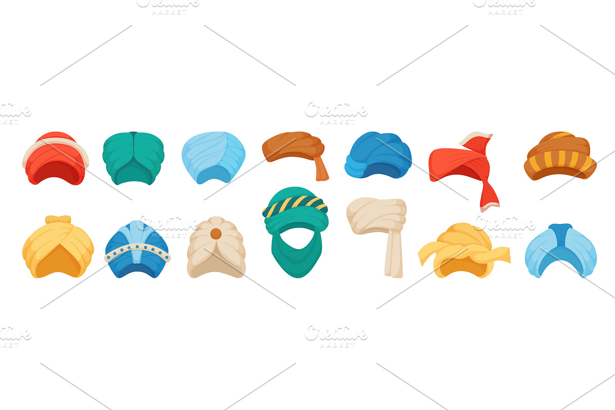 Oriental headdress. Different, an Object Illustration by Valerie Bodnar