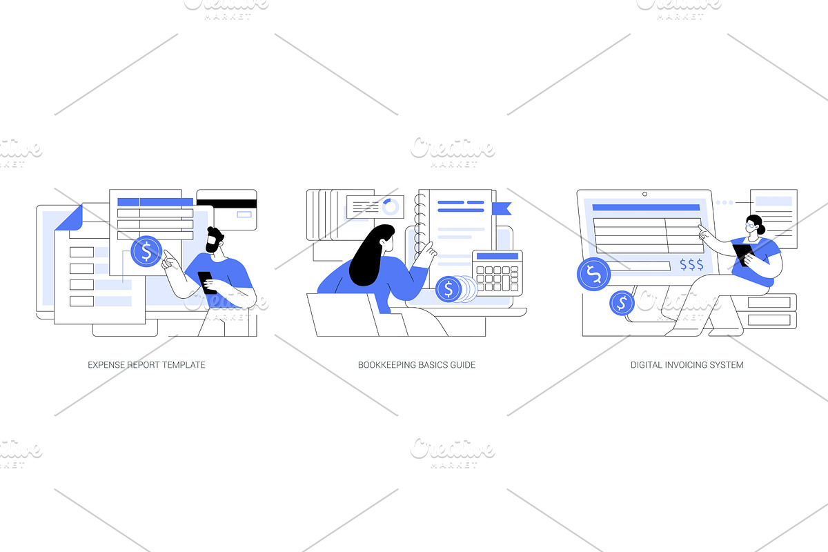 Business Expense, Billing Solutions, a Finance Illustration by Visual Generation