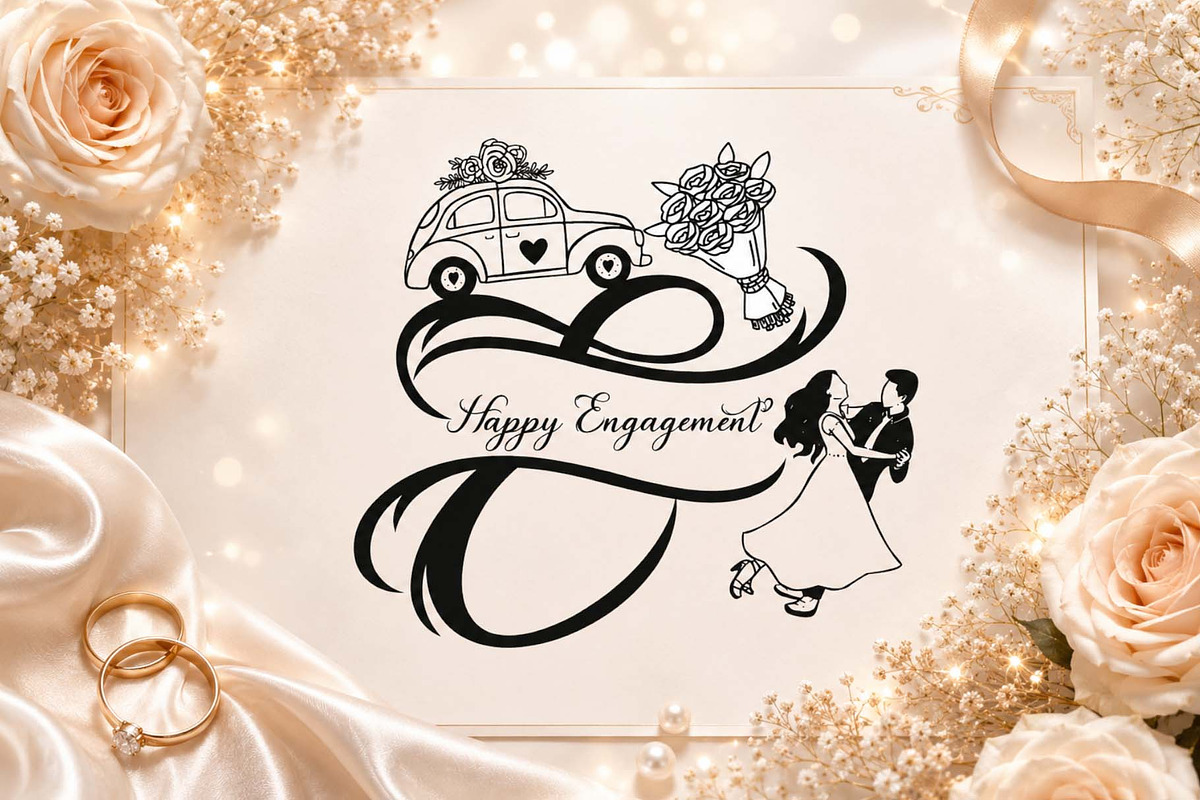 Jasmine Romantic Wedding Monogram, a Handwritten Font by Yoga Letter (Photo 2 of 8)