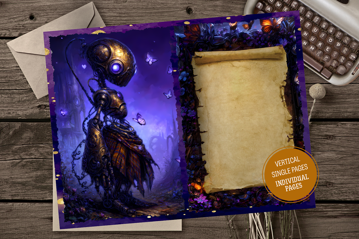 Fantasy Characters Junk Journal Kit, an Illustration by Print Haven Mochi Vintage (Photo 3 of 15)