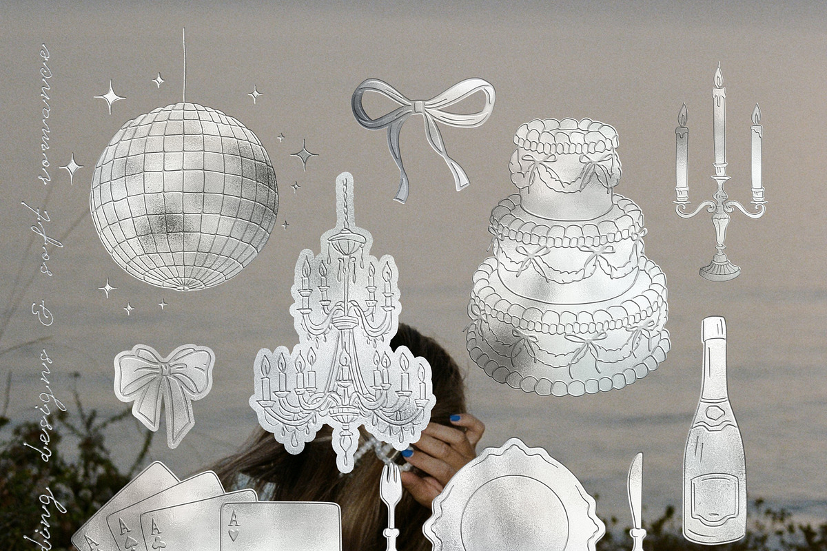 Silver Embossed Romance Collection, an Object Graphic by AnMark (Photo 9 of 15)