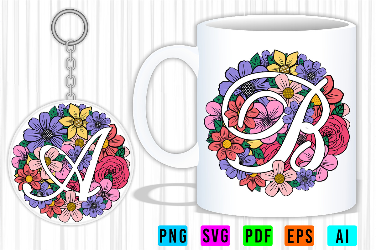 Floral Alphabet, Floral Font SVG, an Object Graphic by D2PUTRI (Photo 29 of 31)