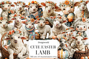 cute Easter lamb clipart, an Illustration by Designworld (Thumbnail 1 of 5)