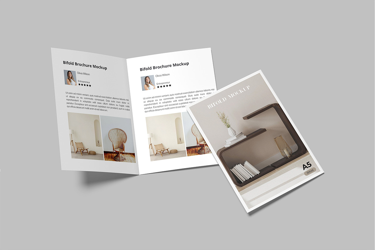 A5 Bifold Brochure Mockup, a Brochure Template by rizalamora (Photo 2 of 11)