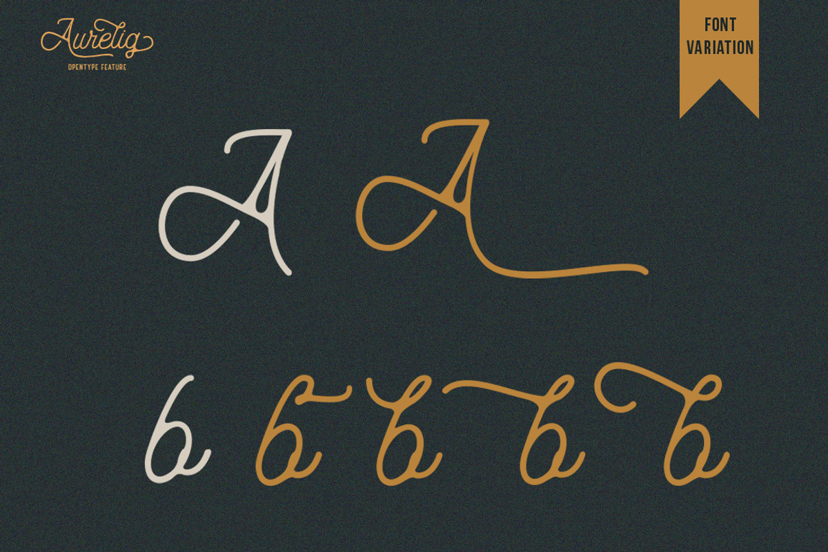 Aurelig Vintage Script (3 Fonts), a Sans Serif Font by Vultype Co. (Photo 17 of 18)