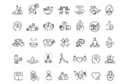 Wellness and Healthy Line Icons Set, an Outline Icon by Tettygreen (Thumbnail 3 of 3)