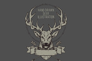 Deer Vector Illustration, an Illustration by danielcomerci (Thumbnail 1 of 4)
