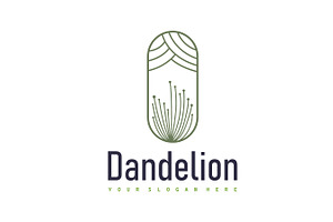 Dandelion Flower Logo Design Simple, a Branding & Logo Template by Maylianaw28