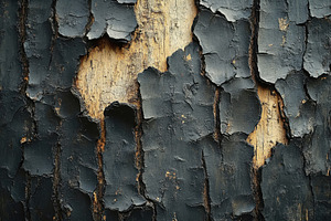 Charred tree bark showcasing effects, a Photo by Tanuart