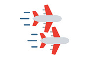 Planes Flat Icon, a Duotone Icon by Pexelpy (Thumbnail 1 of 2)