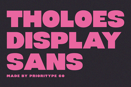 Tholoes Display Sans, a Sans Serif Font by Prioritype Co