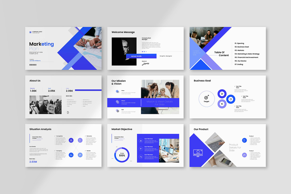 Marketing Plan Presentation Template preview 2