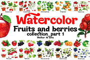 Fruits and berries collection_part 1, an Illustration by ZotovShop (Thumbnail 1 of 20)