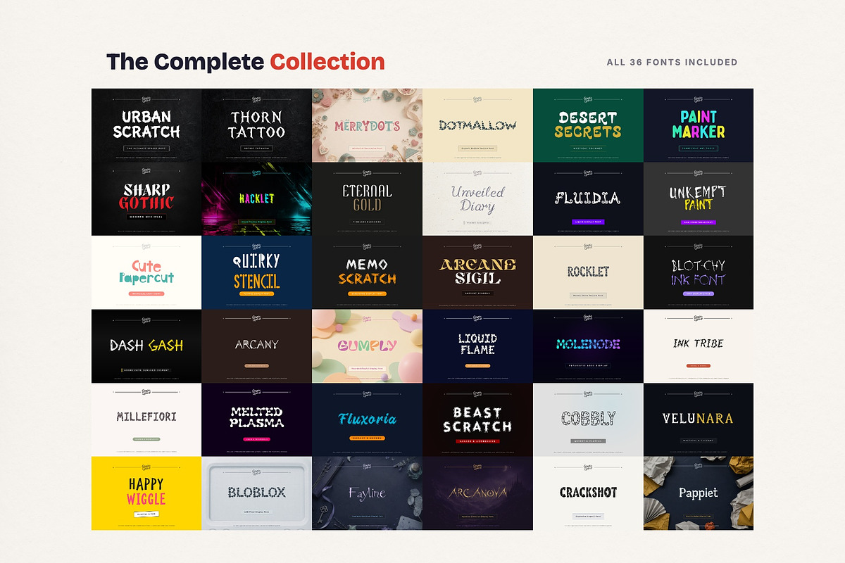 Decorative Fonts Bundle II 36 in 1, a Handwritten Font by Graphic Spirit (Photo 5 of 8)