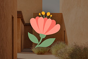 Folk Art Cat, Duck & Flowers, an Animal Illustration by Parisa-Artstudio (Thumbnail 8 of 8)