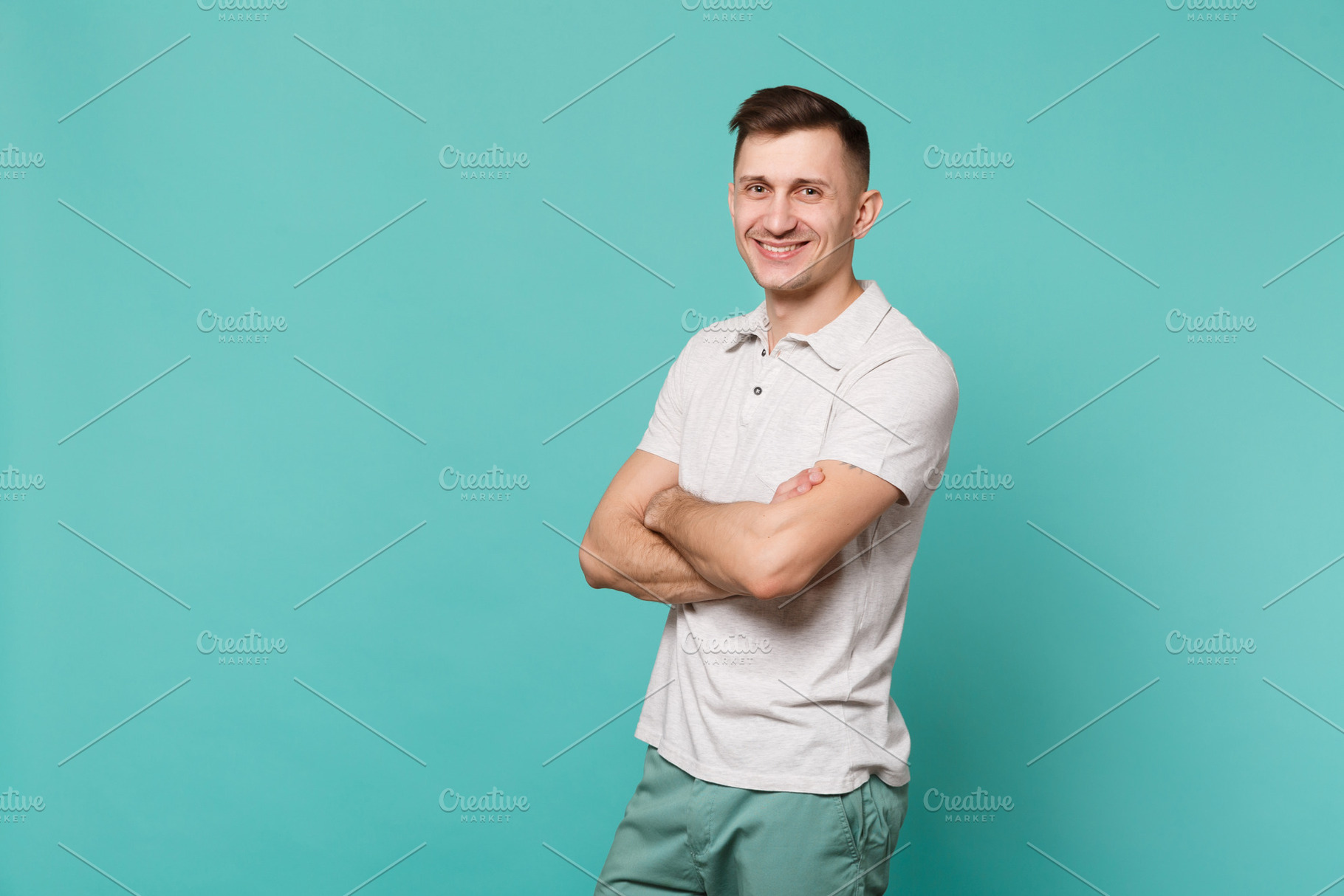 Portrait of handsome young man in ca containing background, isolated, and, a Person Photo by ViDi Studio
