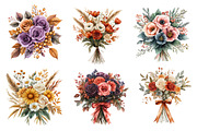 Autumn Wedding Flowers Bouquet Clipa, an Illustration by CreationArt (Thumbnail 5 of 5)