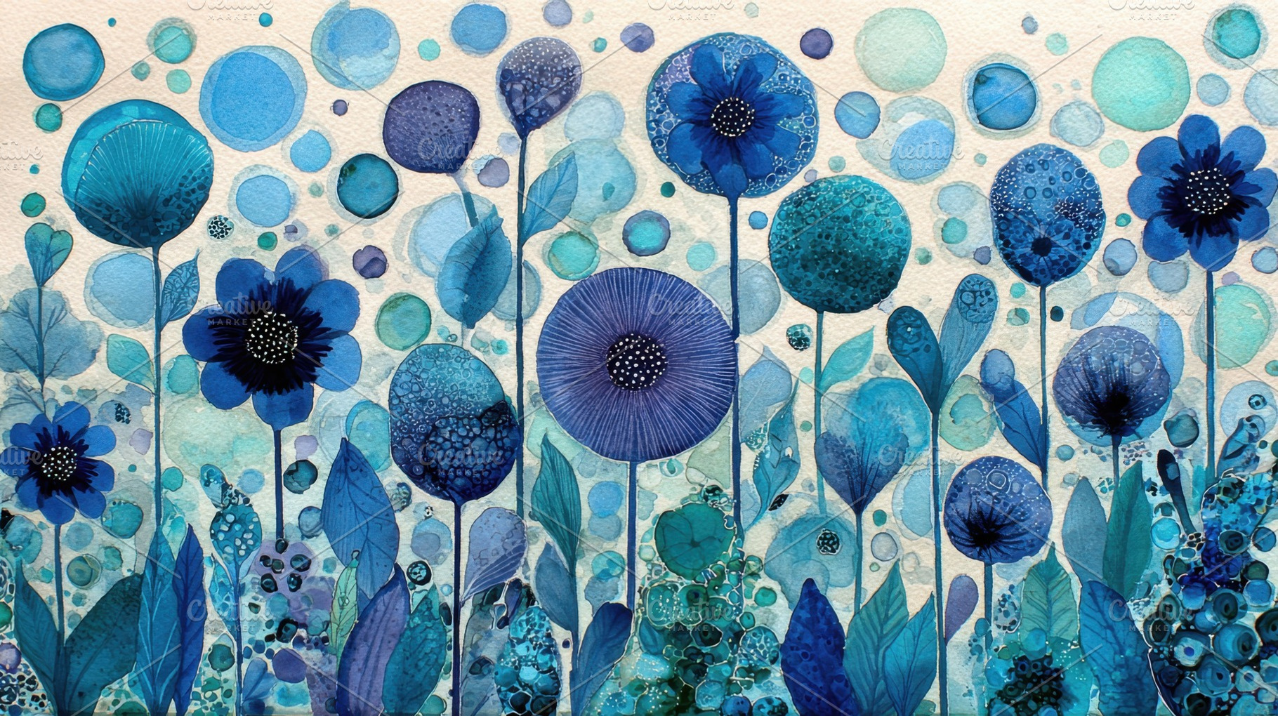 Flowers in shades of blue and green, a Photo by Beautiful things