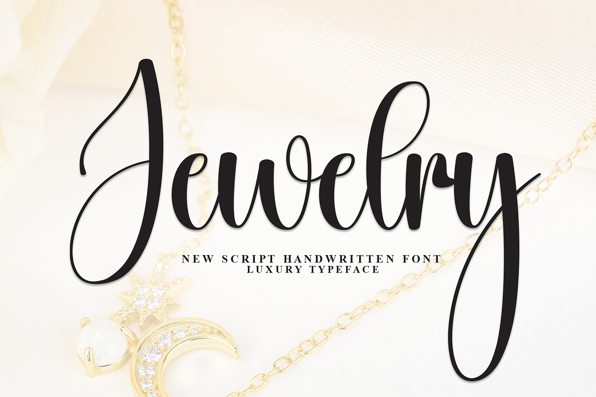 Jewelry | Script Font, a Handwritten Font by Scratchones (Photo 1 of 8)