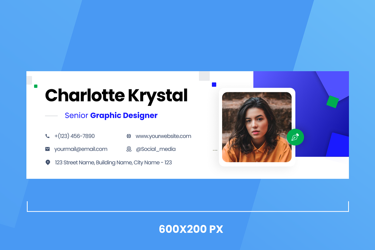 Graphic Designer - Email Signature, an UI Kit Template by SquidPixey (Photo 2 of 4)