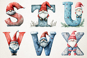 Christmas Gnomes Alphabet Png Clipar, an Illustration by RobertsArt (Thumbnail 5 of 7)