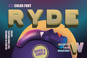Ryde - sans serif color font, a Sans Serif Font by Pixnugget (Thumbnail 1 of 8)