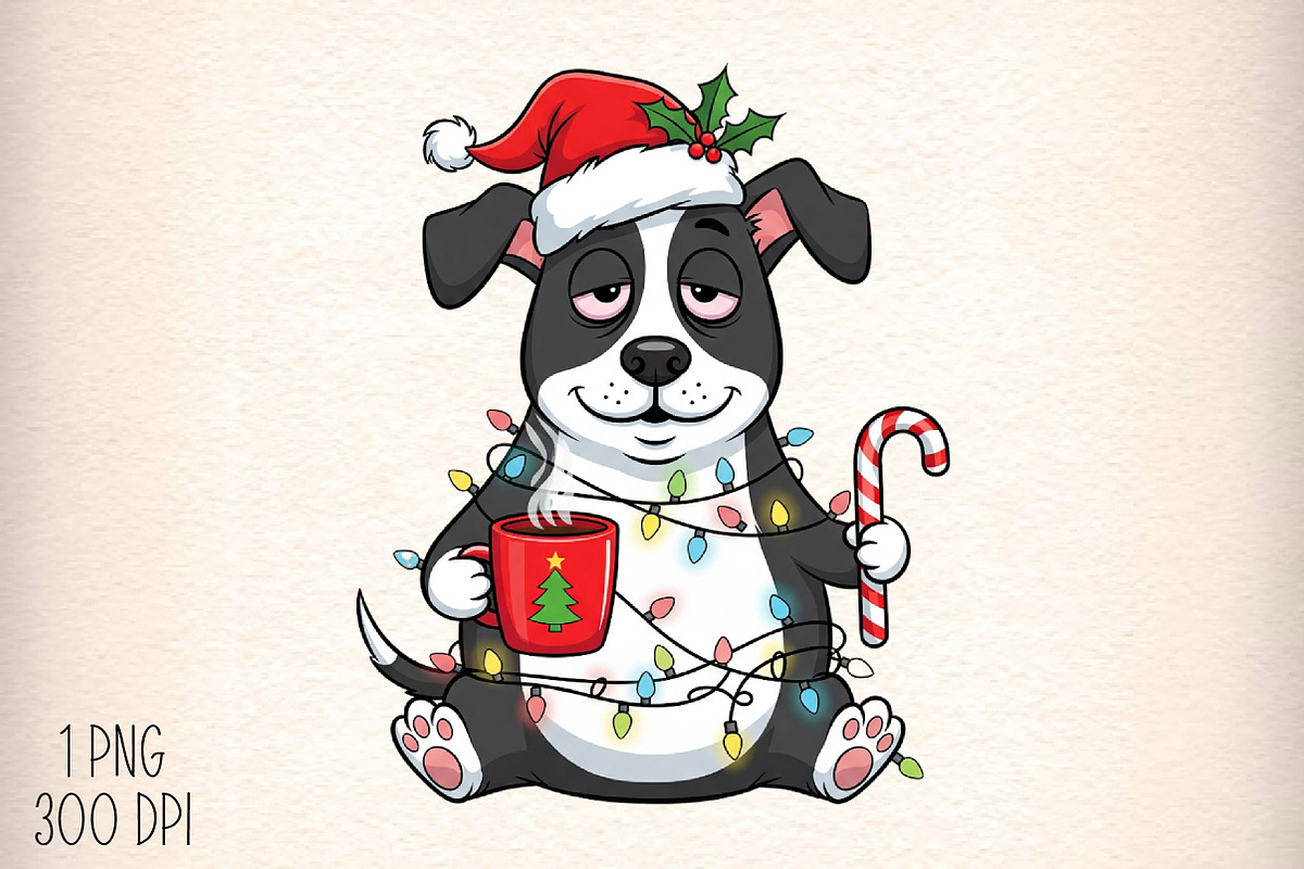 Christmas Funny Dog Coffee Png, an Illustration by Daily.Designs (Photo 1 of 5)