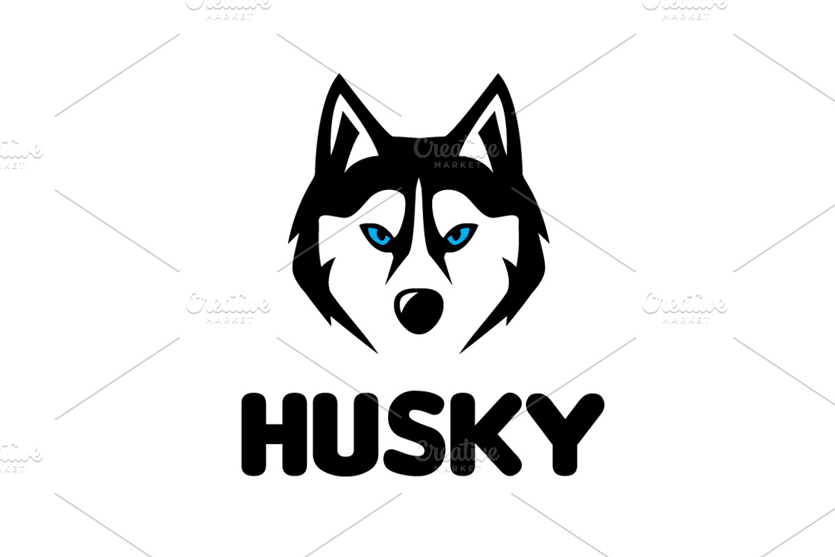 Husky Face Logo, a Branding & Logo Template by menangan studio