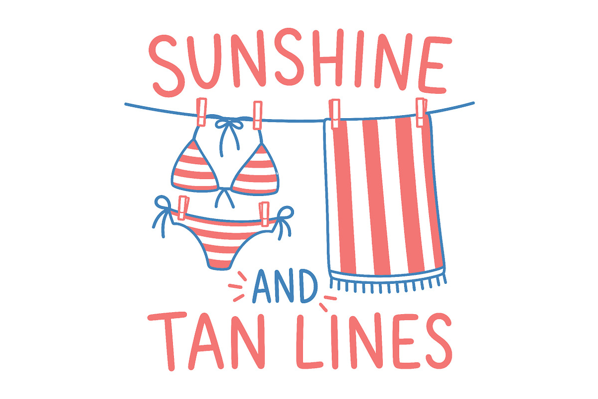 Sunshine and Tan Lines PNG, an Illustration by Canvas Craft (Photo 1 of 6)