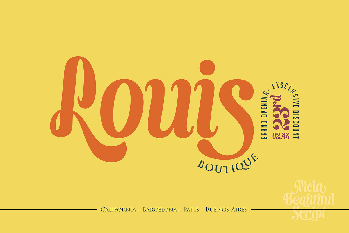 Nicla - Beautiful Script Family, a Script Font by madeDeduk (Photo 2 of 15)