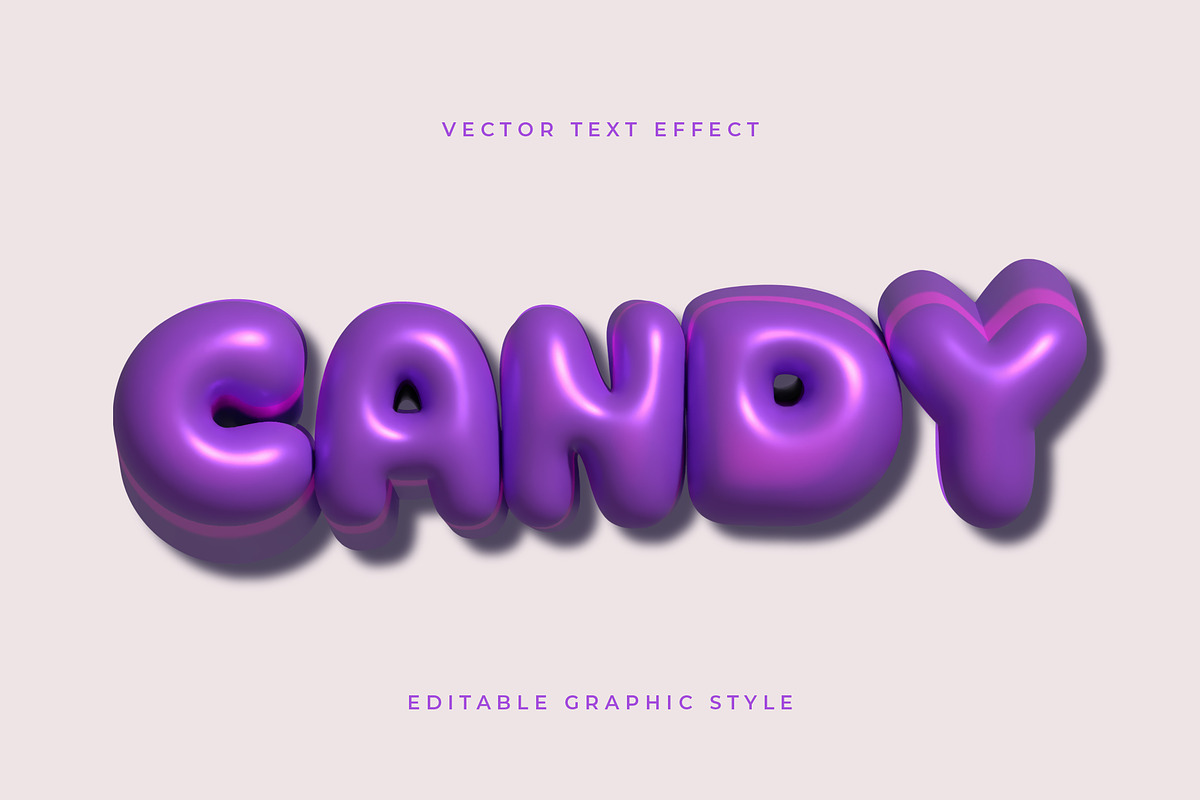 Glossy Balloon Shiny Text Effect