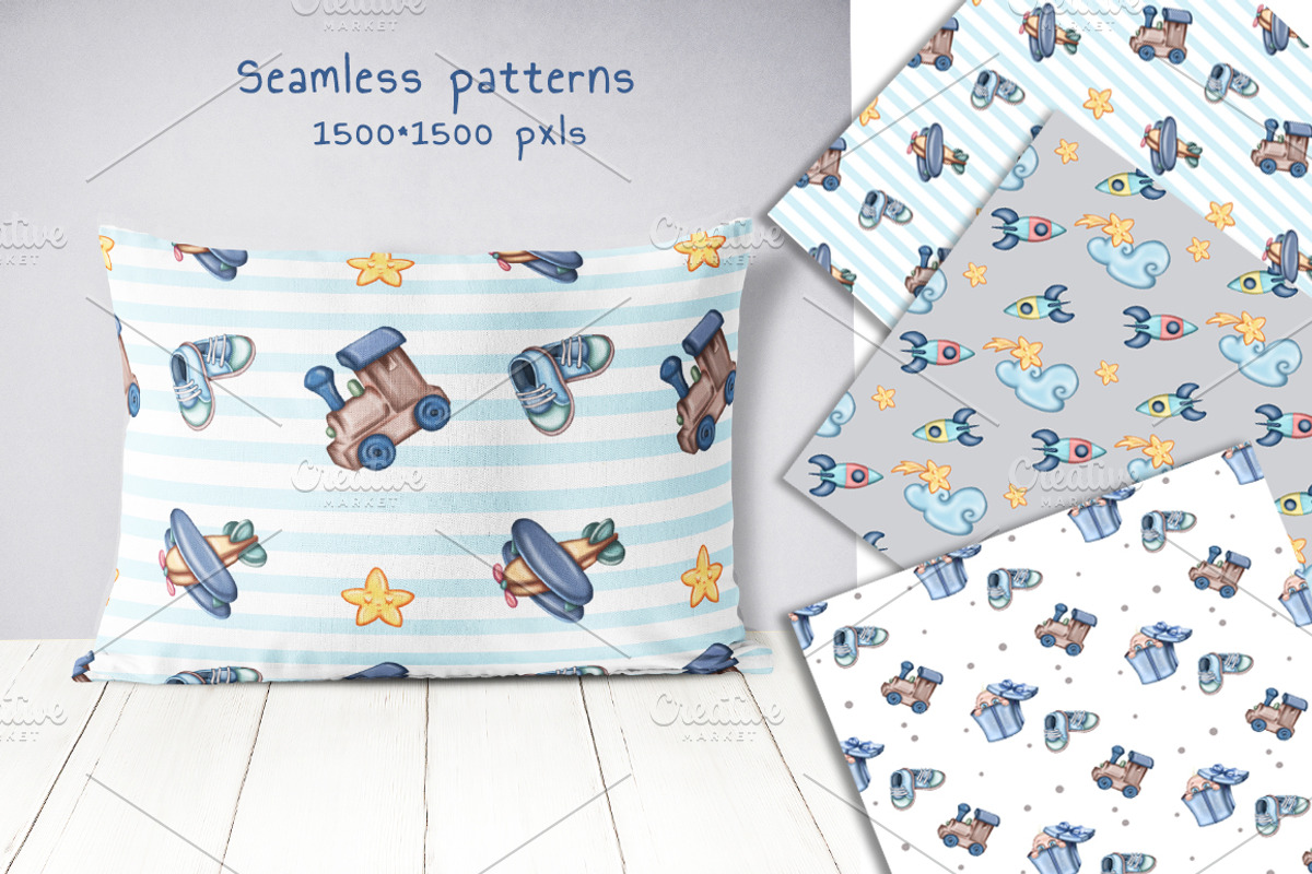 Boy's Collection baby shower kit, a Decorative Illustration by artdreamer (Photo 5 of 6)