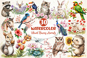 Vibrant Flowers Animals Clipart, an Illustration by Dream Creation (Thumbnail 1 of 6)