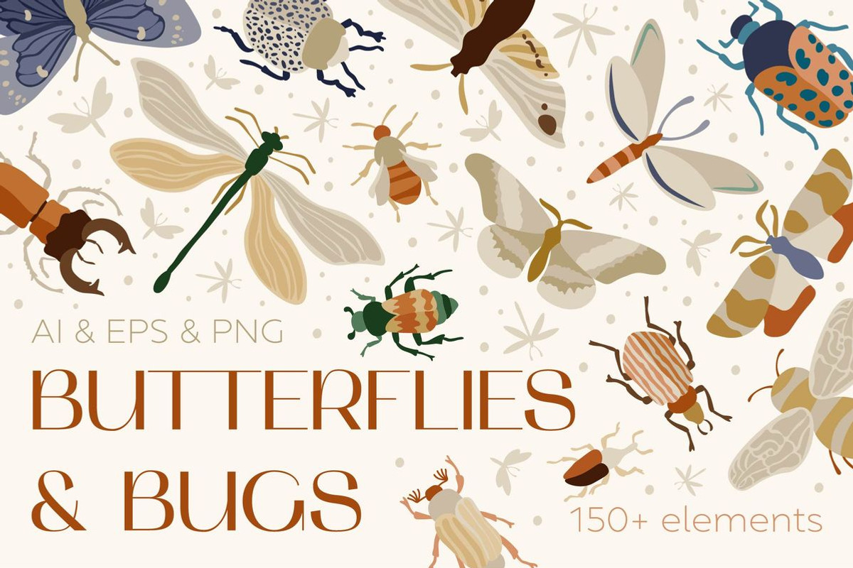 Butterflies & Bugs, an Animal Illustration by dariikos (Photo 1 of 4)