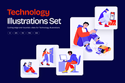 Technology Illustration Art Set, a Technology Illustration by Creative Stall (Thumbnail 1 of 9)