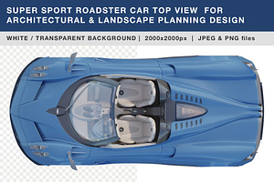Super Sport Roadster Car Top View, a Transportation Photo by Nurlan's shop