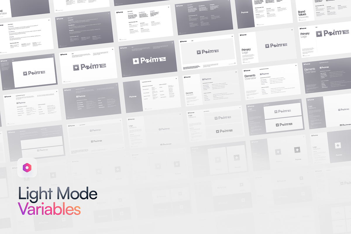 Prime Brand Guidelines • Canva, a Branding & Logo Template by Vasil Enev (Photo 3 of 11)