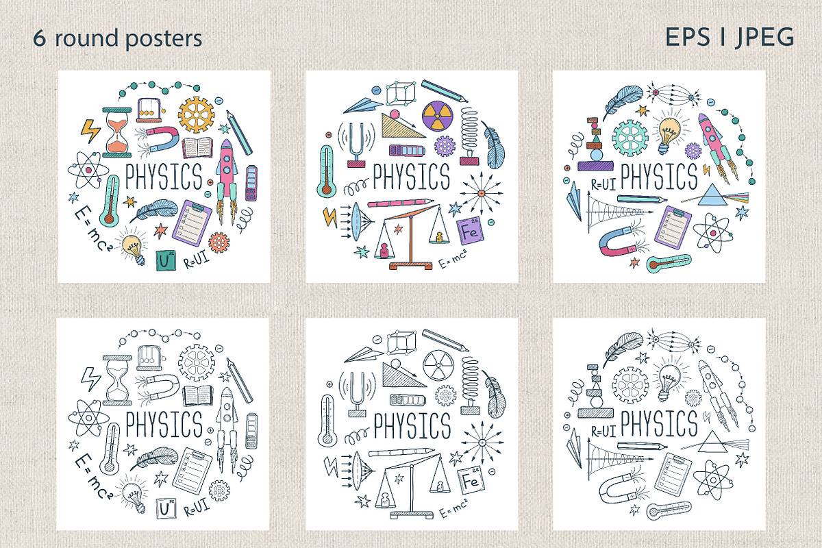 Physics hand drawn collection, an Education Illustration by KathrineWatercolor (Photo 6 of 6)
