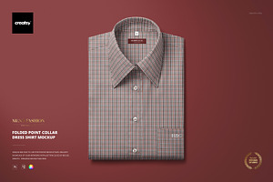 Point‐collar Dress Shirt Mockup