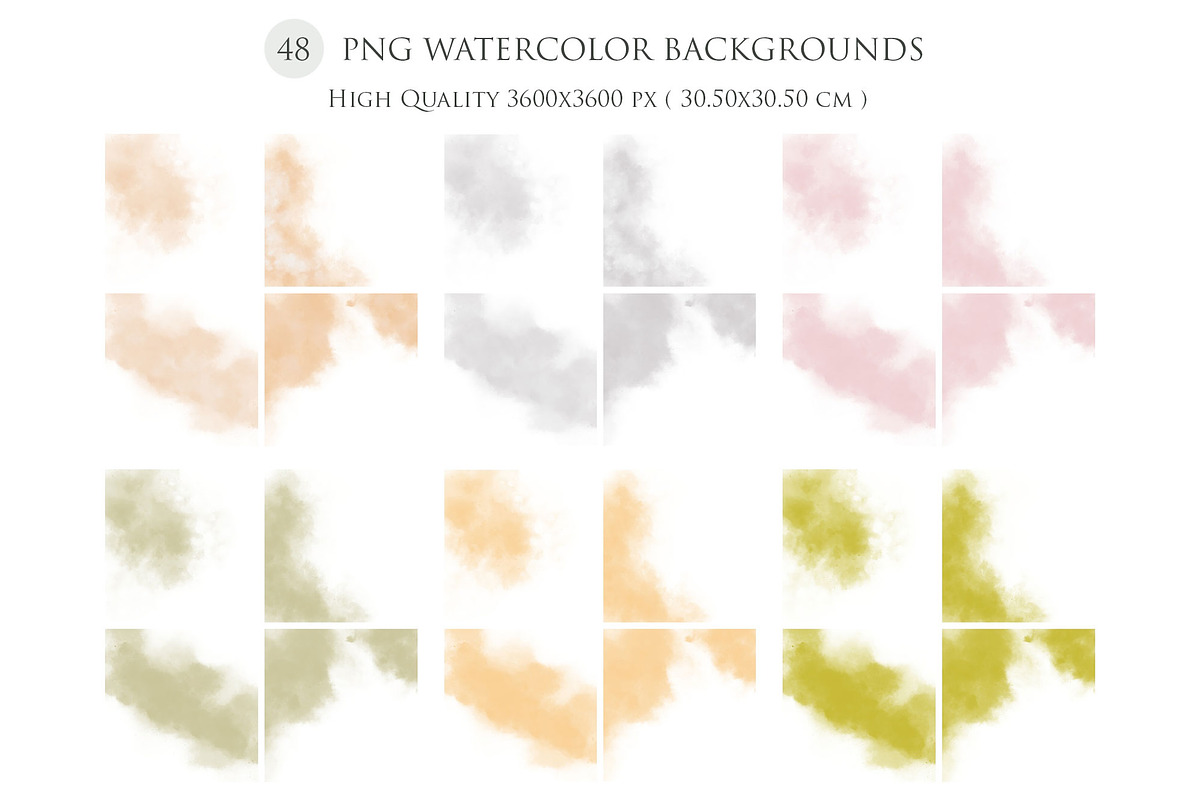 Watercolor Floral Backgrounds, a Background Graphic by sibel dayı (Photo 7 of 8)