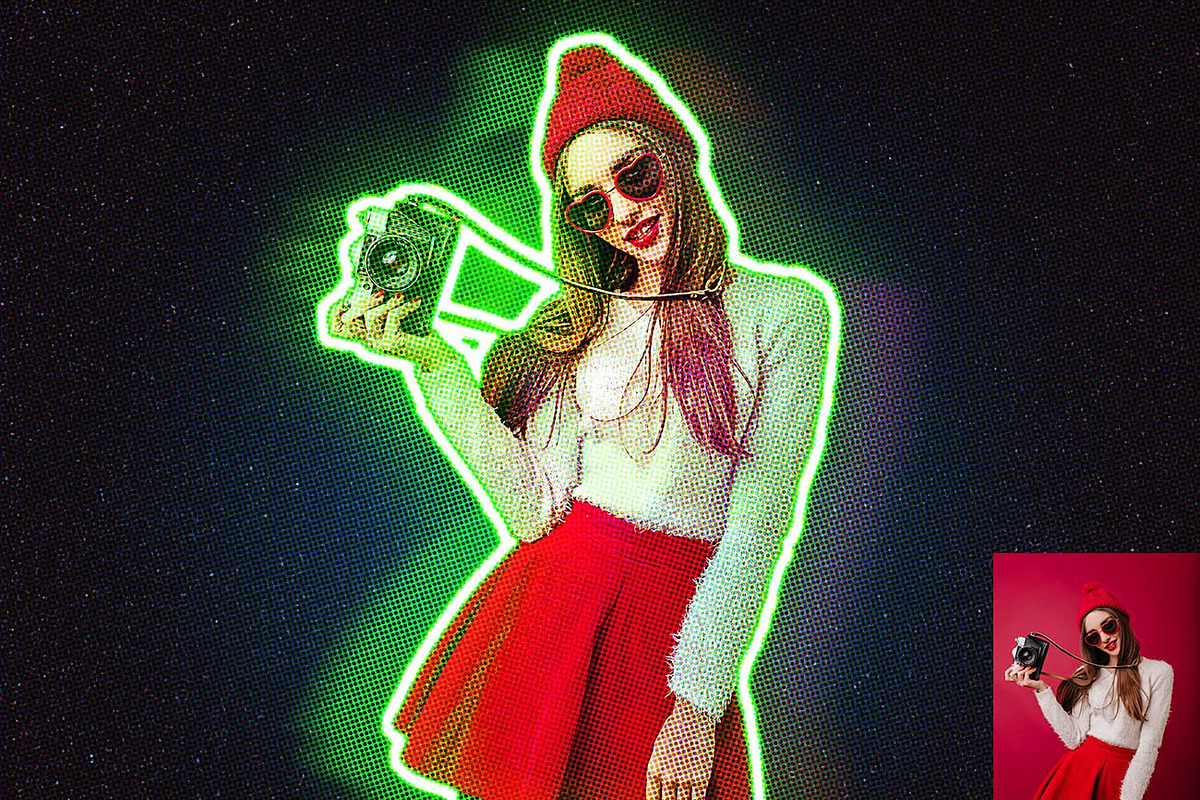 Neon Glow FX Photoshop Action, an Action Add-On by Studio Retouch (Photo 8 of 13)