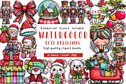 Cute Christmas Clipart, an Illustration by CreationArt (Thumbnail 1 of 5)