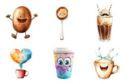 Cartoonish Coffee Collection Clipart, an Illustration by CreationArt (Thumbnail 2 of 5)
