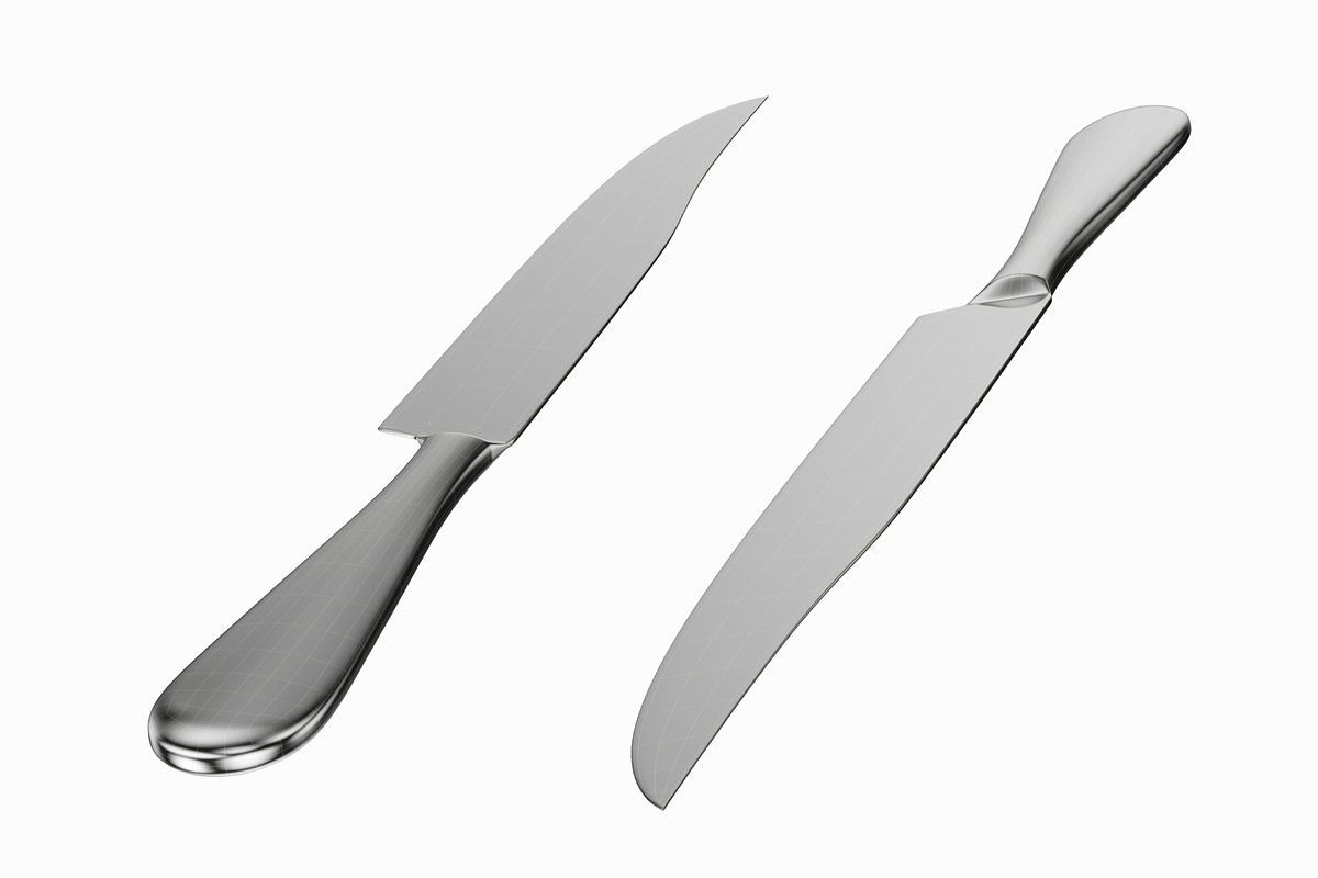 Carving Knife and Fork Common Cutler, an Object 3D Model by VK Studio (Photo 5 of 7)