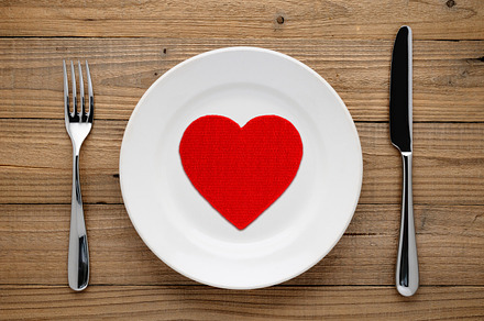 Two red hearts on plate preview 6