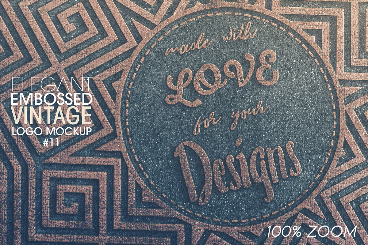 Elegant Embossed Vintage Logo Mockup, a Product Mockup by LuisFaus (Photo 2 of 3)