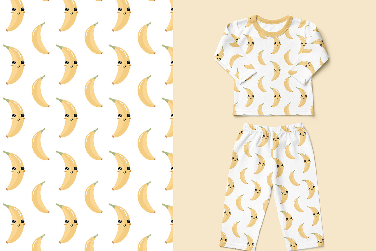Groovy banana patterns, a Pattern Graphic by JulzaArt (Photo 3 of 7)