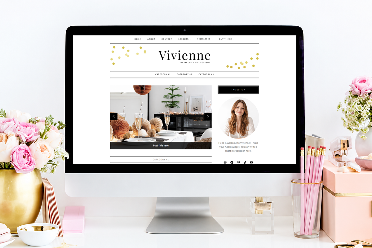 Feminine WordPress Theme | Vivienne, a WordPress Template by Hello Chic Designs (Photo 4 of 4)